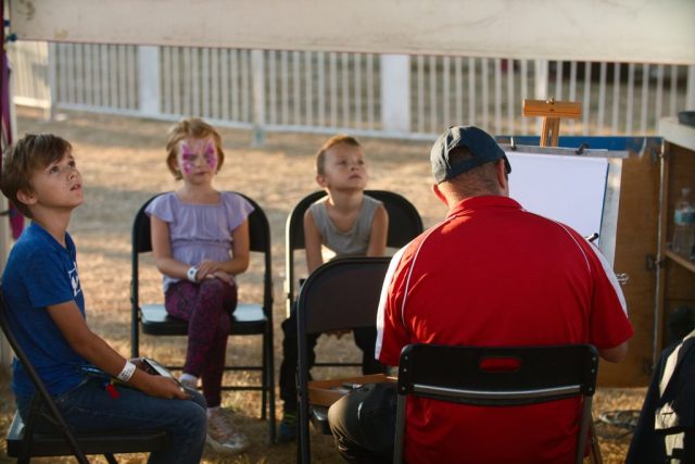 Caledonian County Fair – artist Jeffrey Arce – Amanda Bedora and family 1