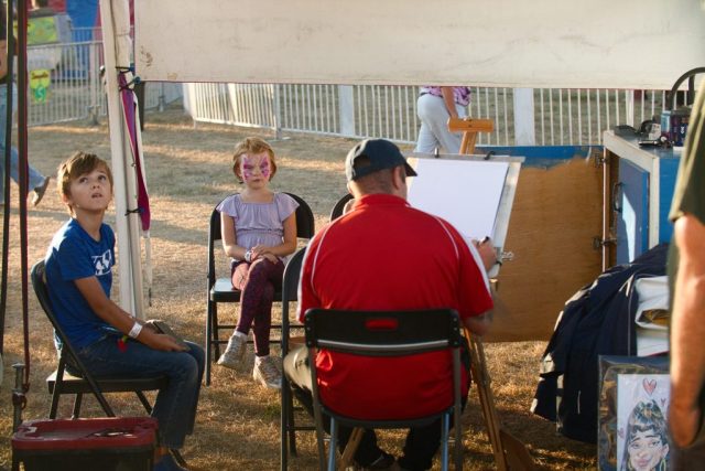 Caledonian County Fair – artist Jeffrey Arce – Amanda Bedora and family 3
