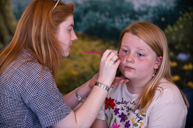 Burk Fall Festival – face painting at Thaddeus Stevens School – Zoey from Burke